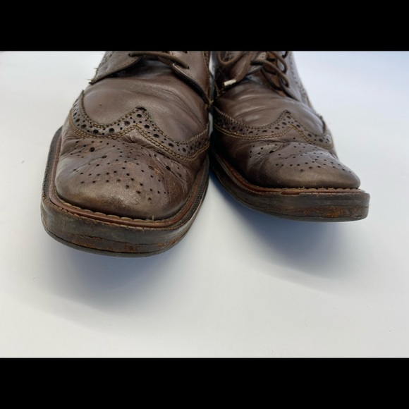 Made in Italy Vintage Men’s brogues. Soft leather - Picture 3 of 6